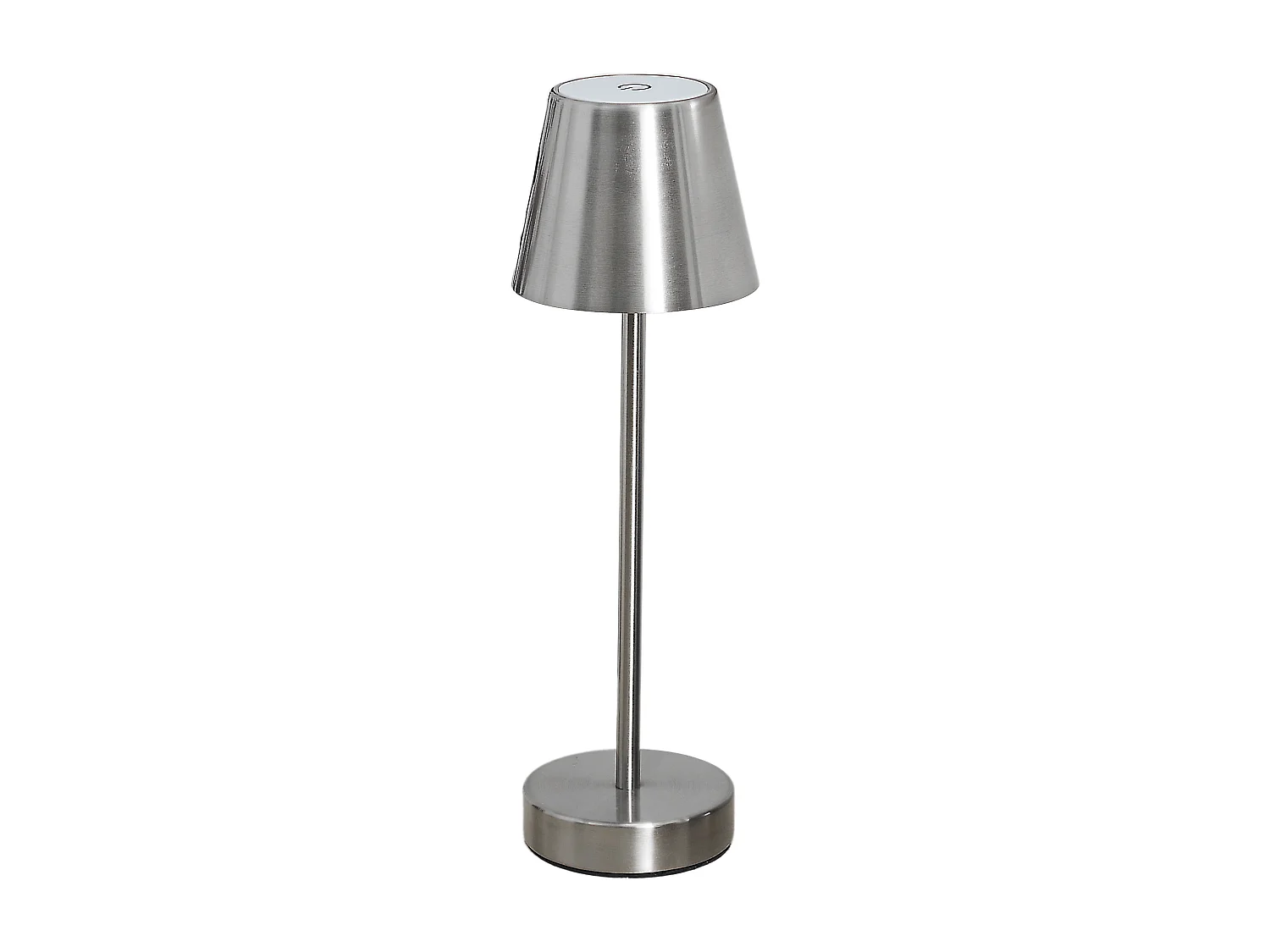 Lampe De Table Rechargeable Usb Argent H36cm Argent