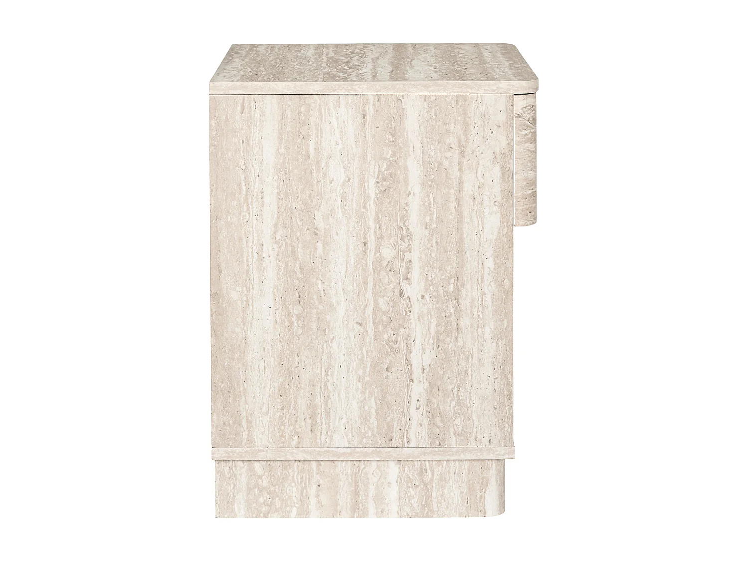 Chevet Pietra 1 Tiroir Blanc, Beige