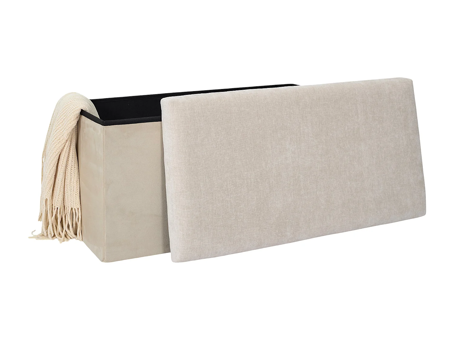 Coffre Banc Pliable Emilia Beige Beige