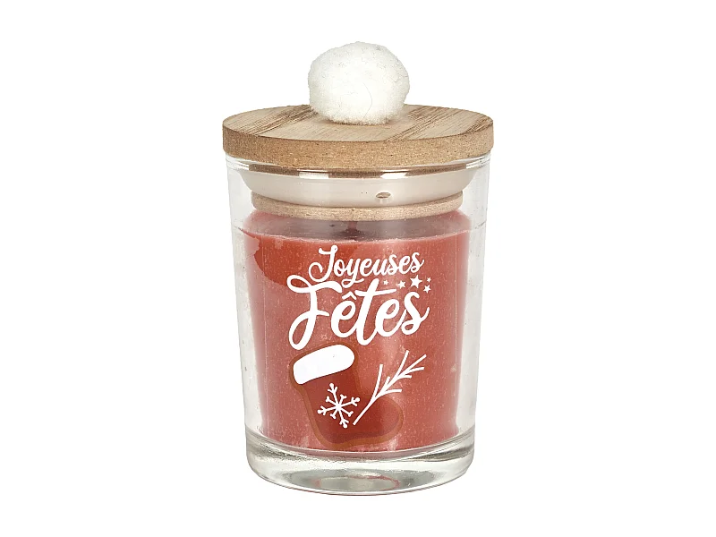 Lot de 2 Bougies Parfumées "Joyeuses Fêtes" 45g Sapin