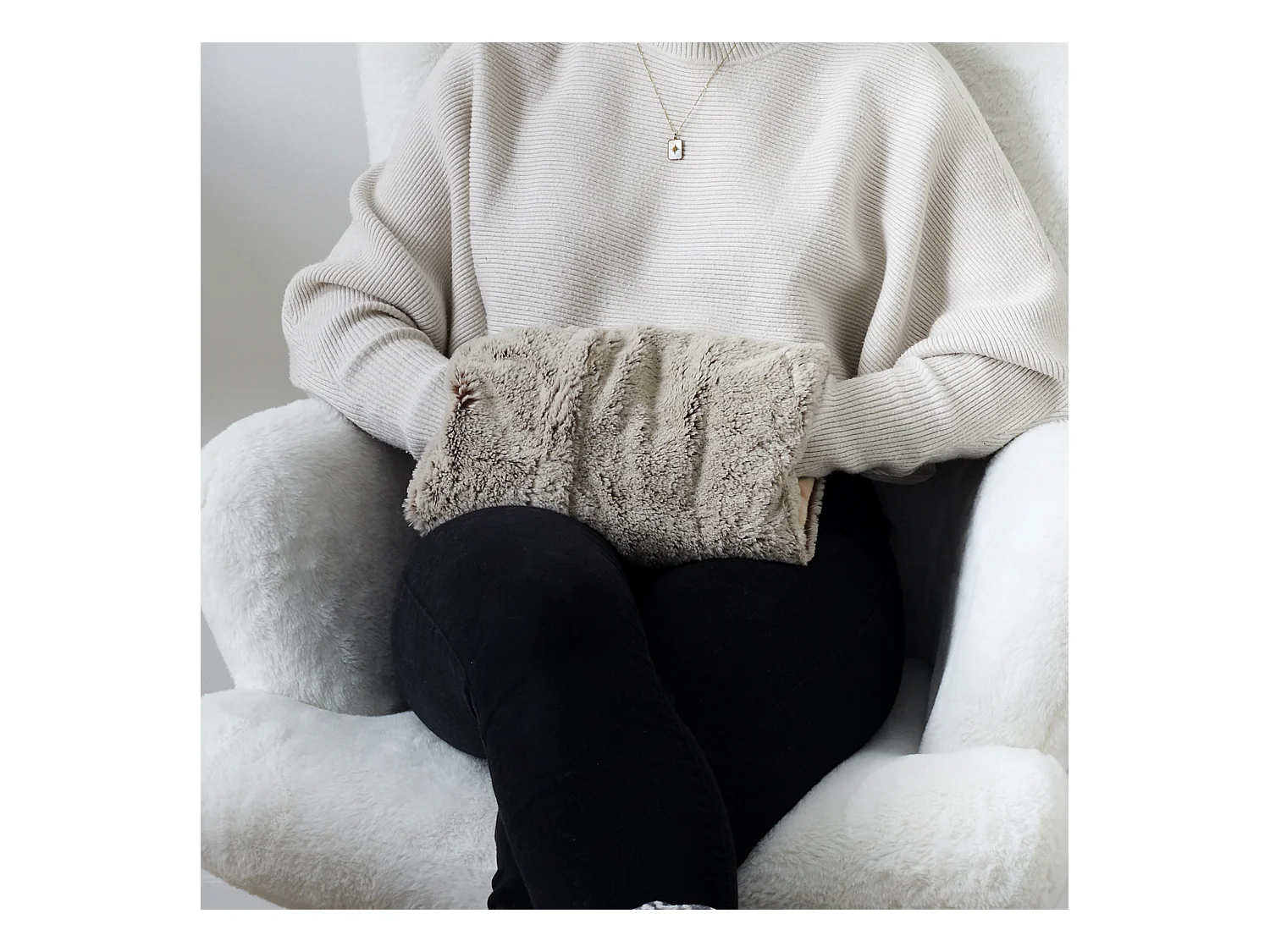 Manchon Micro Ondable M8 Réchauffant pour Mains et Coussin - Gris