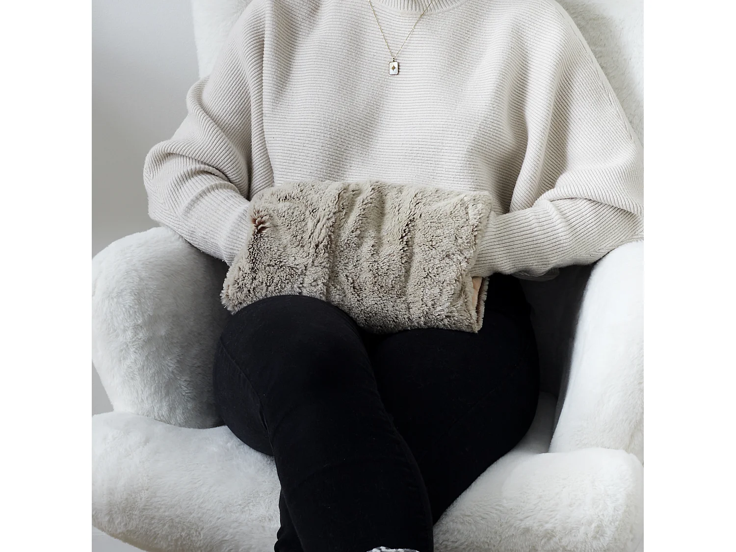 Manchon Micro Ondable M8 Réchauffant pour Mains et Coussin - Gris