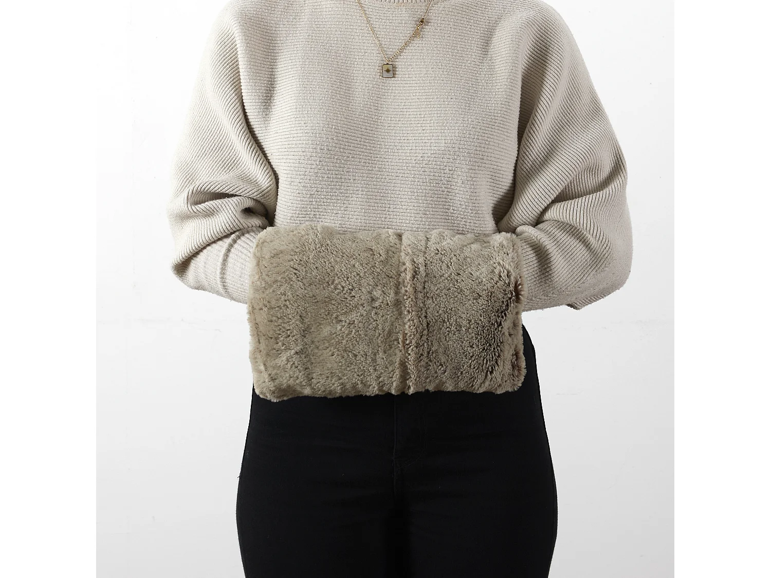 Verwarmbare Microgolf Mouw M8 voor Handen en Kussen - Grijs