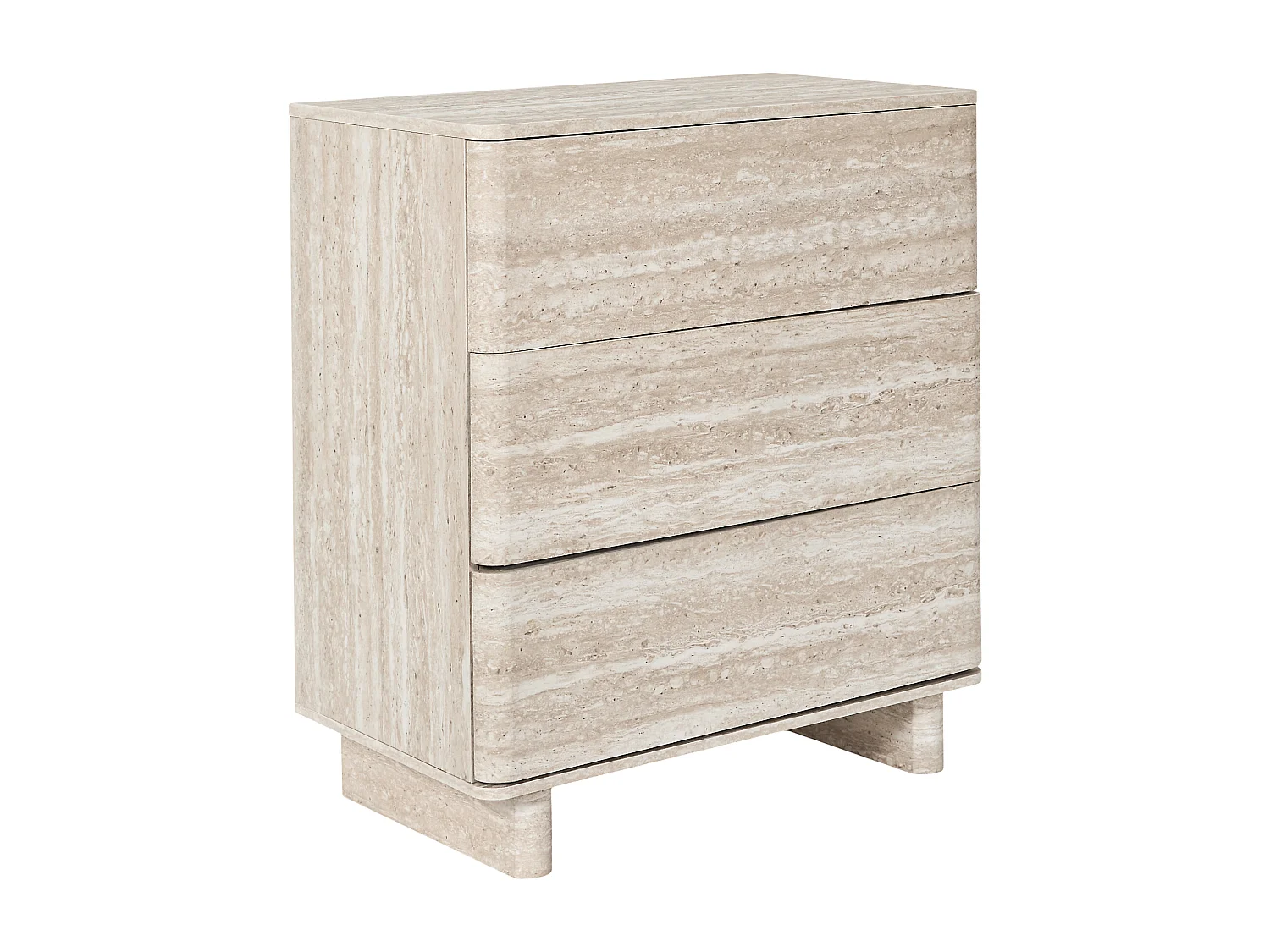 Commode 3 Tiroirs Pietra Blanc, Beige