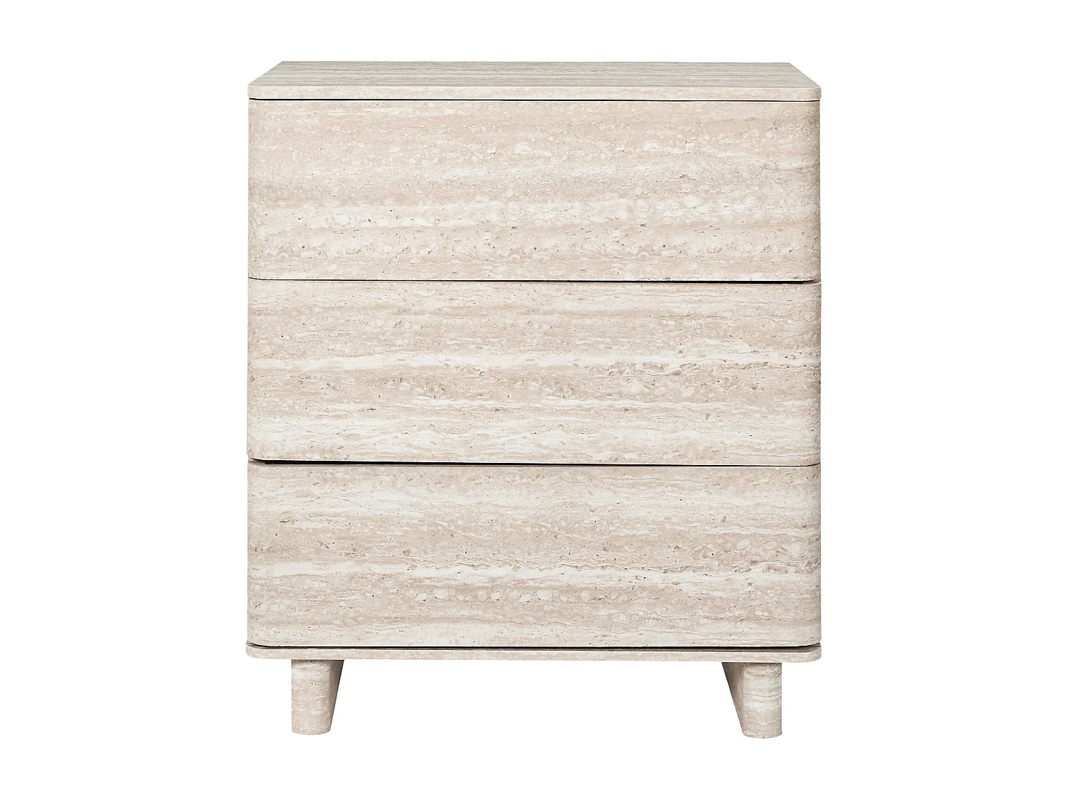 Commode 3 Tiroirs Pietra Blanc, Beige