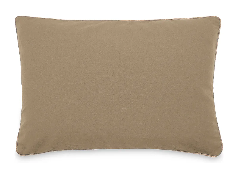 Housse de coussin coton fil teint 55x80 cm HONO DÉCO marron camel