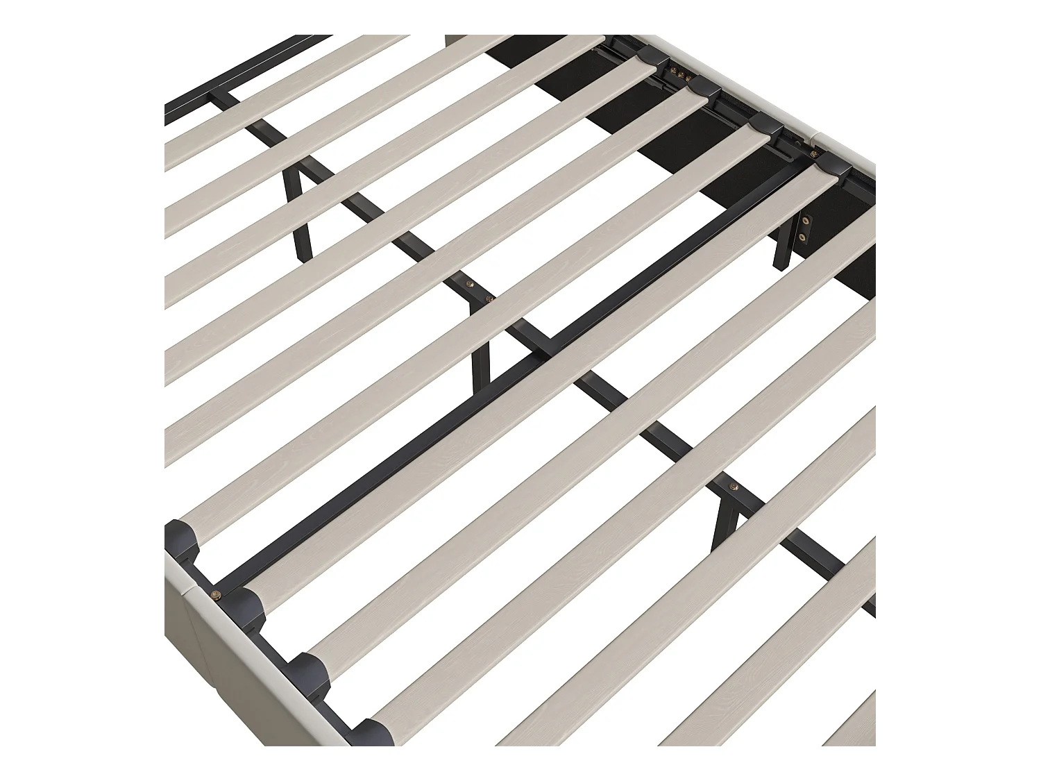 Cama de terciopelo blanco roto de 160 x 200 cm con tachuelas decorativas y estampado de ondas, cama doble con somier y espacio de almacenaje.