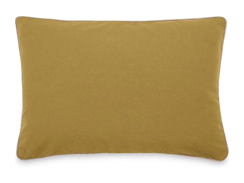 Housse de coussin coton fil teint 55x80 cm HONO DÉCO marron houblon