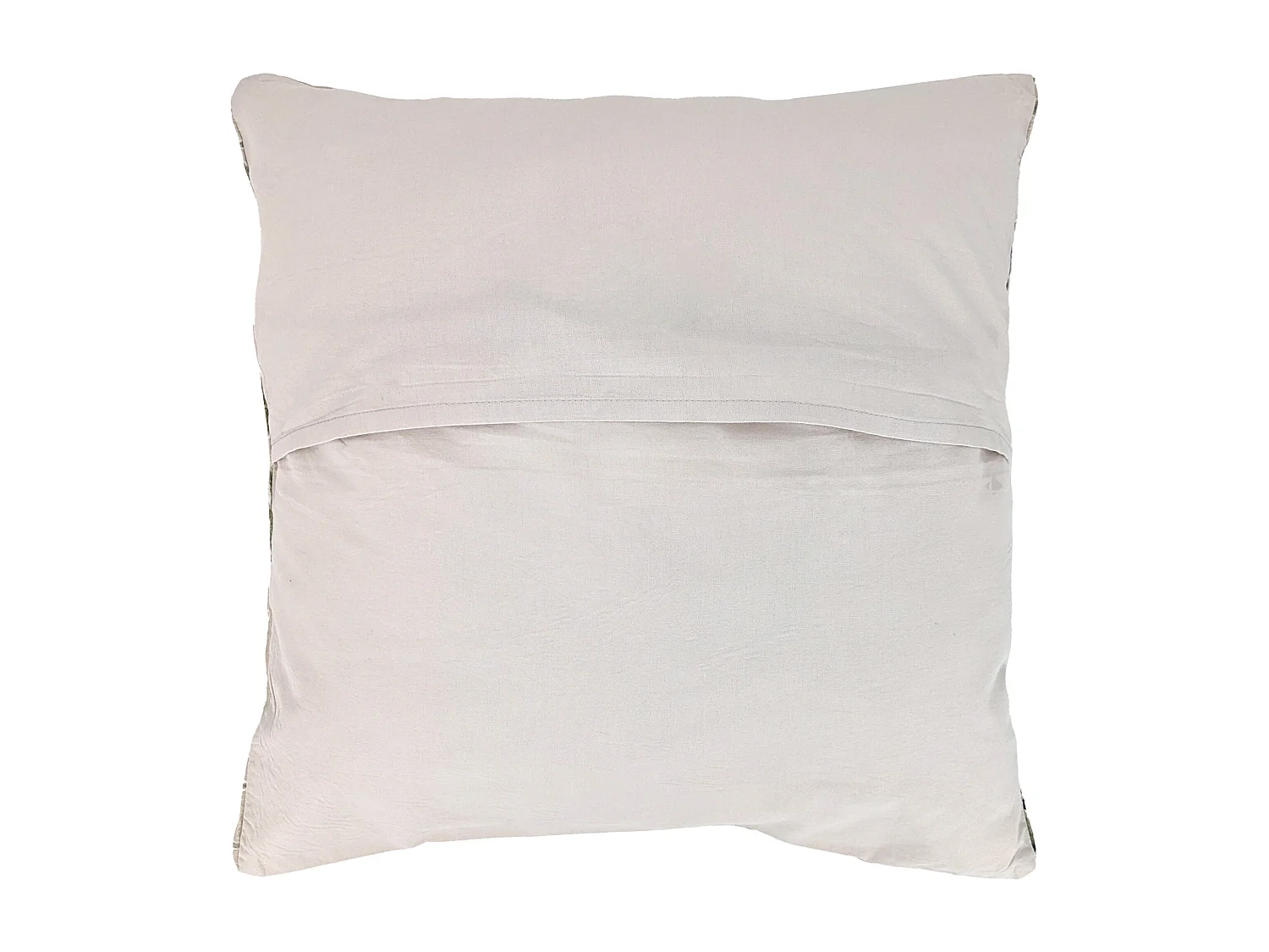Housse de coussin 45x45 cm lin lavé motif végétal PALAWAN beige Sauge