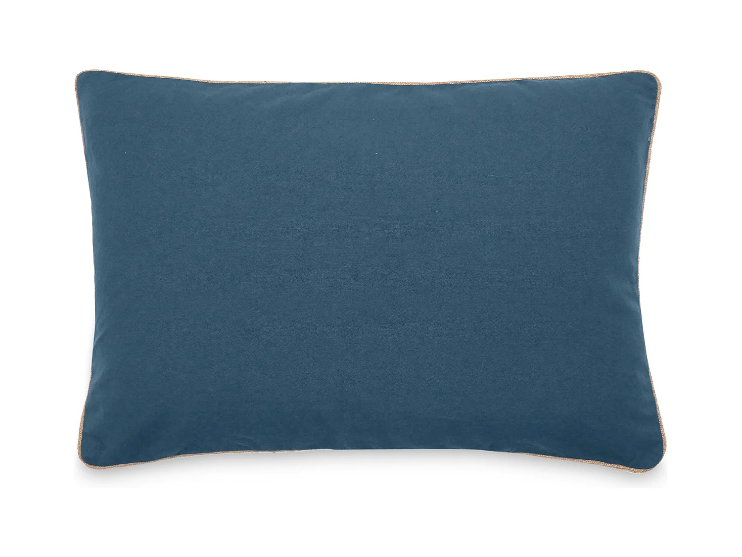 Housse de coussin coton fil teint 55x80 cm HONO DÉCO bleu marine