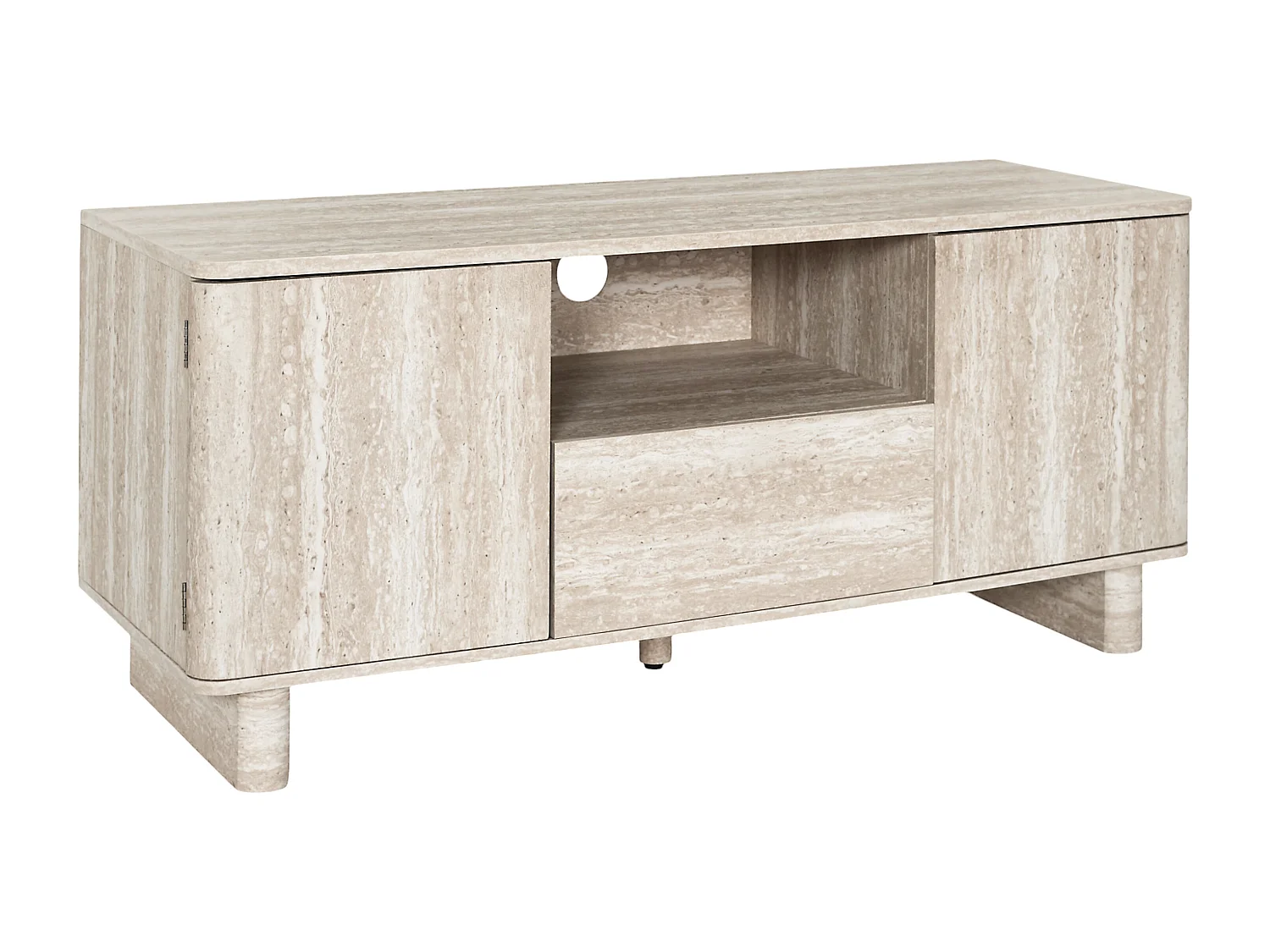 Meuble Tv Pietra Blanc, Beige