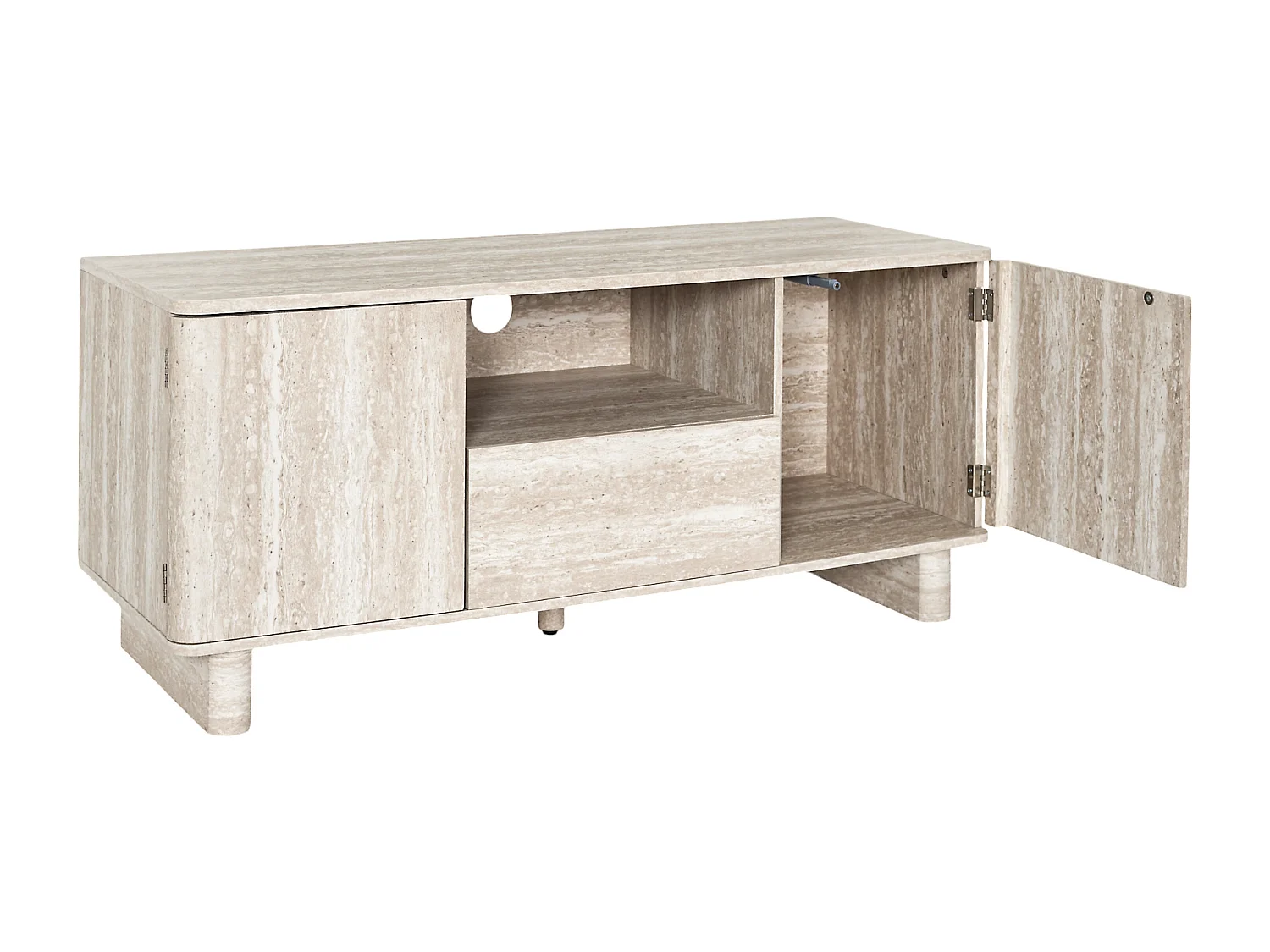 Meuble Tv Pietra Blanc, Beige