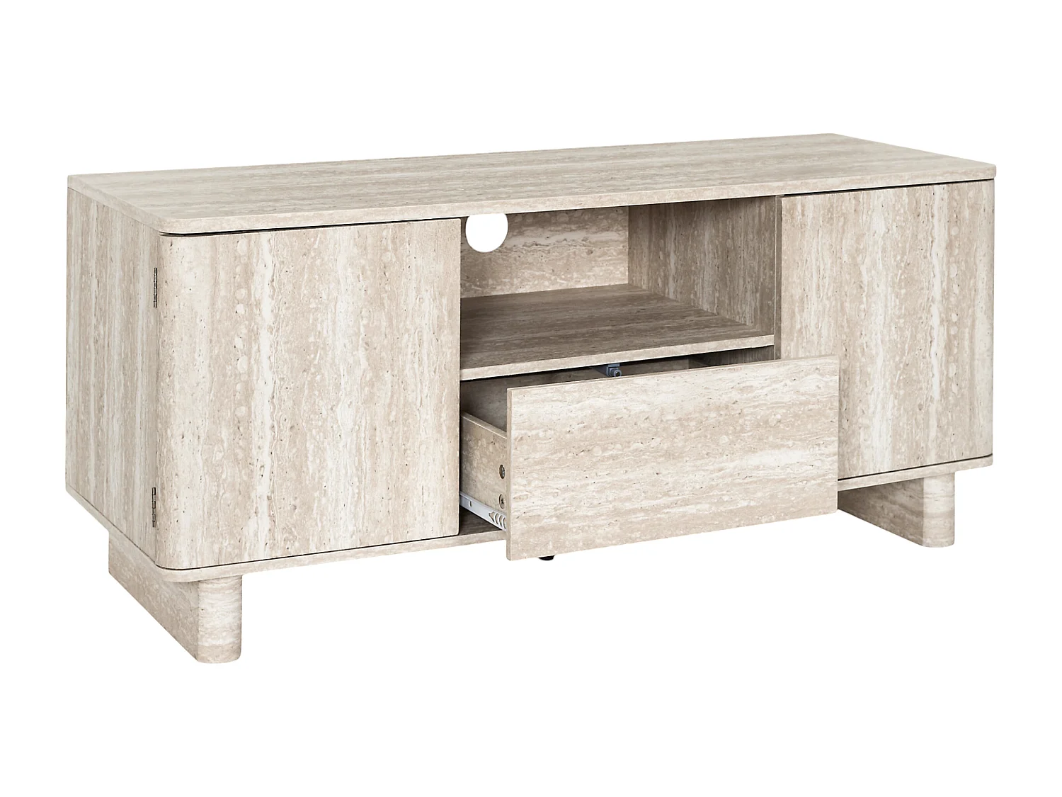 Meuble Tv Pietra Blanc, Beige