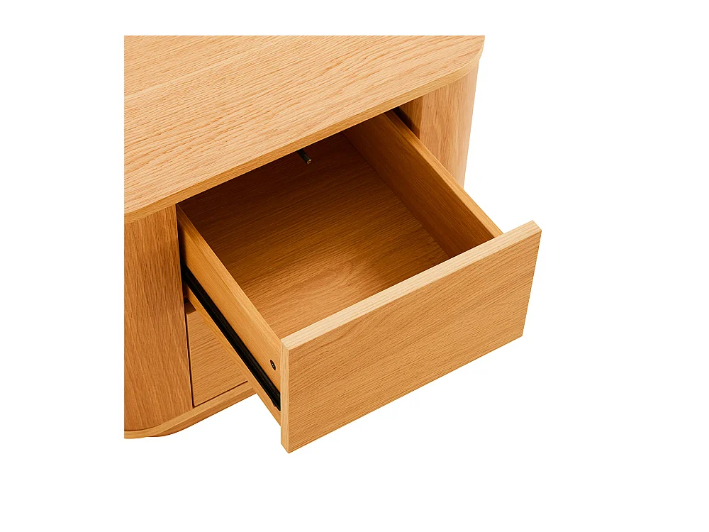 Navan - Table de chevet 2 tiroirs en bois - Bois clair