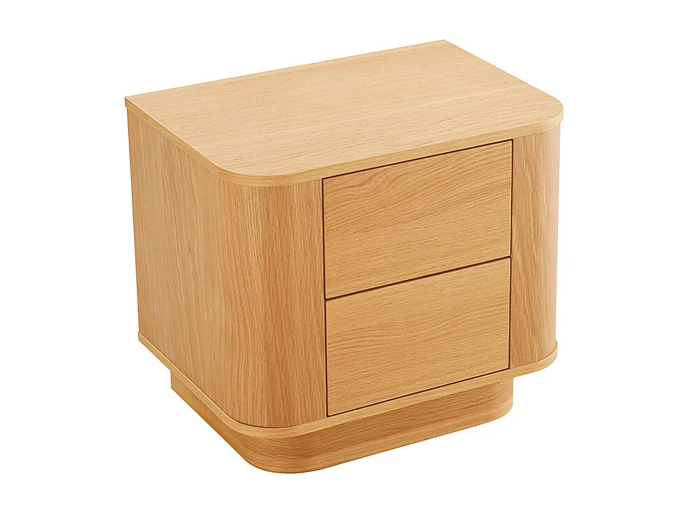 Navan - Table de chevet 2 tiroirs en bois - Bois clair