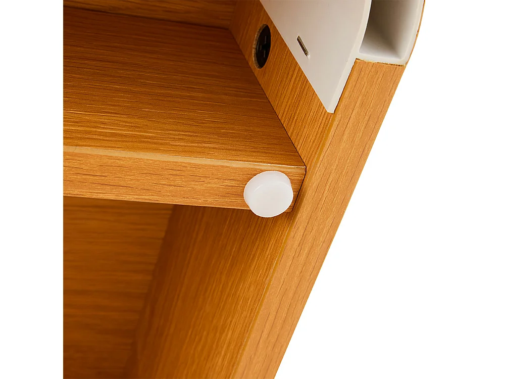 Navan - Table de chevet 2 tiroirs en bois - Bois clair