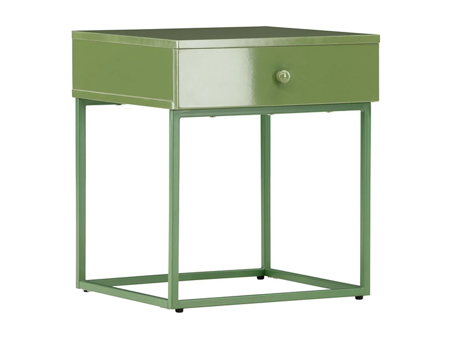Table de Chevet 1 Tiroir "Bakal" 50cm Vert