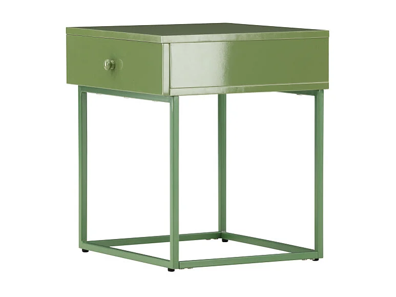 Table de Chevet 1 Tiroir "Bakal" 50cm Vert