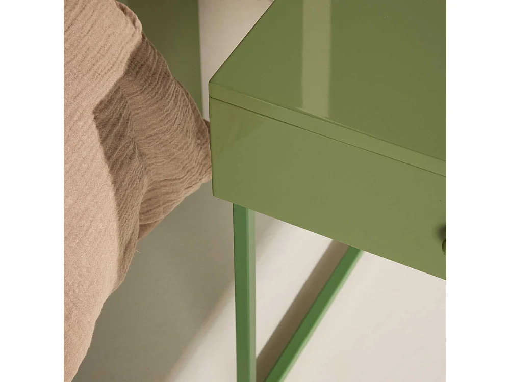 Table de Chevet 1 Tiroir "Bakal" 50cm Vert