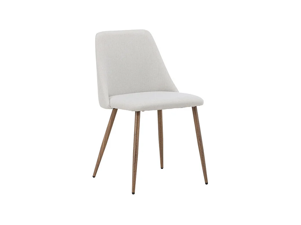 Night - Lot de 2 chaises en tissu et métal - Beige