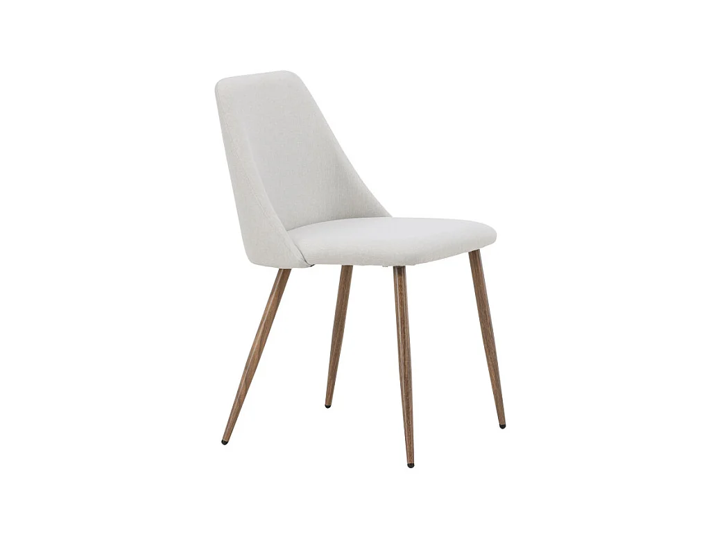 Night - Lot de 2 chaises en tissu et métal - Beige