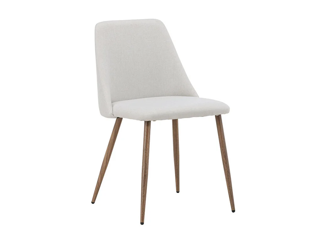 Night - Lot de 2 chaises en tissu et métal - Beige