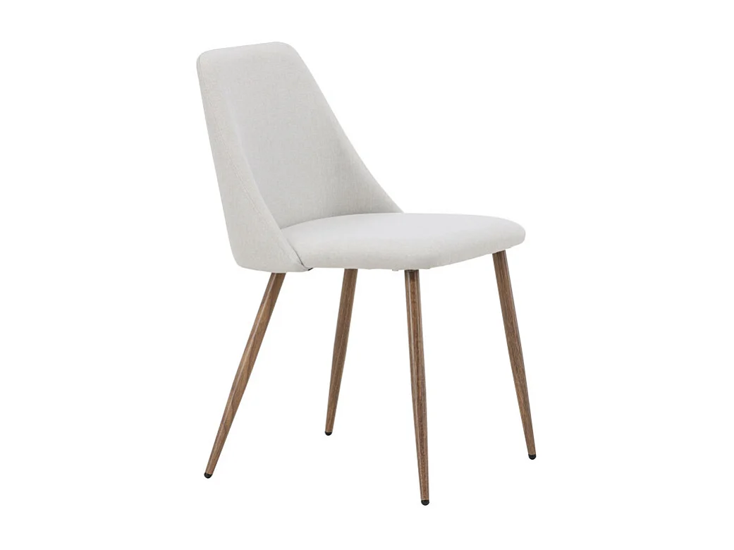 Night - Lot de 2 chaises en tissu et métal - Beige