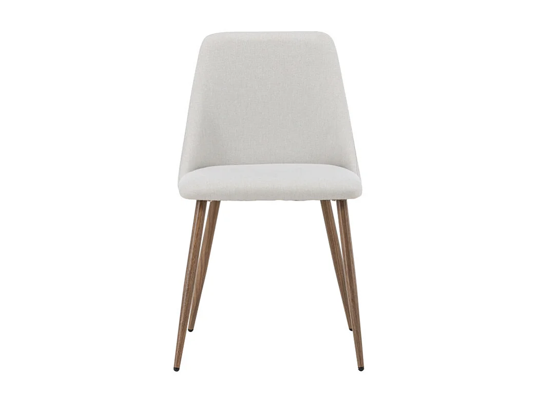 Night - Lot de 2 chaises en tissu et métal - Beige