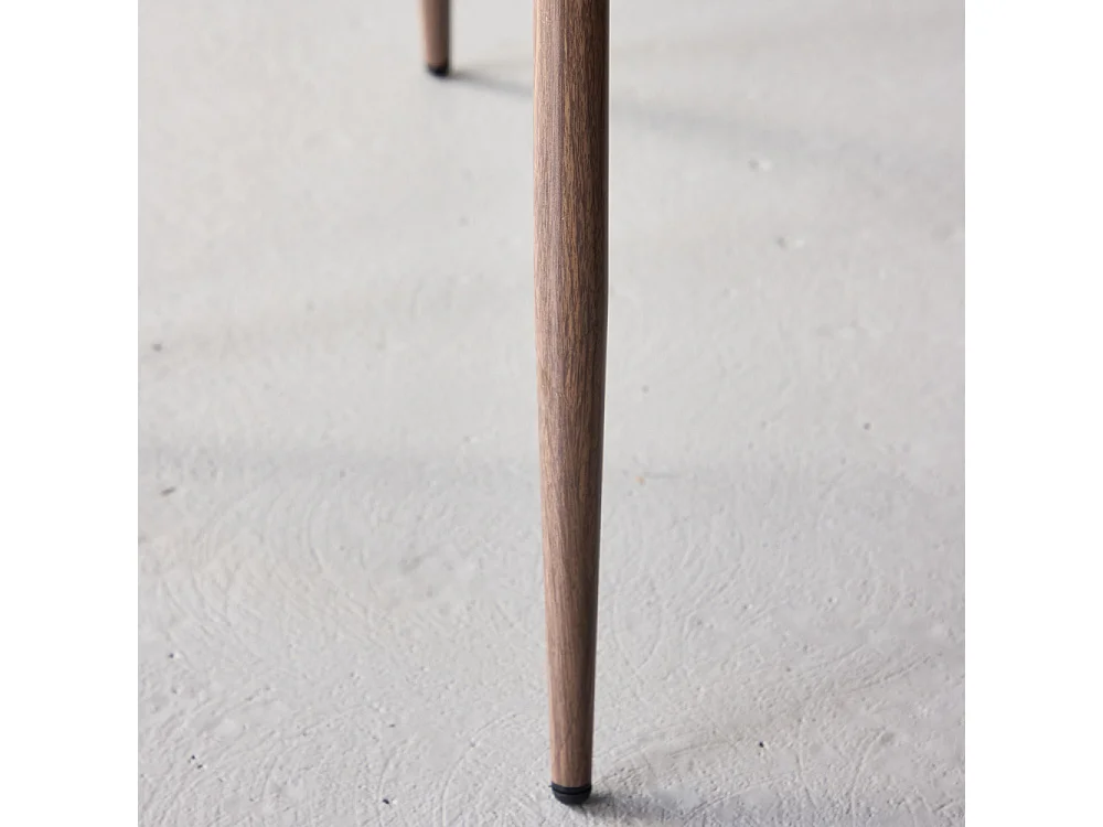 Night - Lot de 2 chaises en tissu et métal - Beige