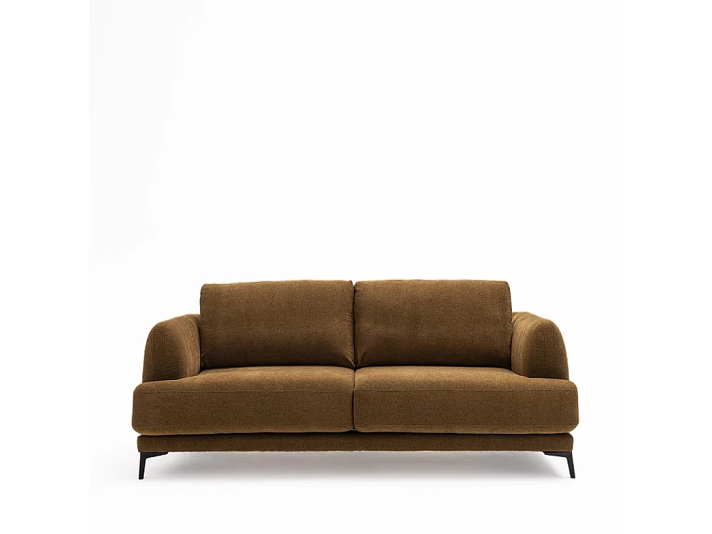 Kinna - Canapé convertible express 3 places en tissu - Bronze