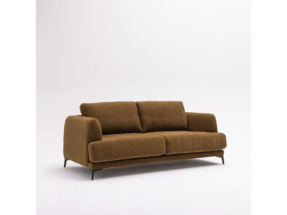Kinna - Canapé convertible express 3 places en tissu - Bronze