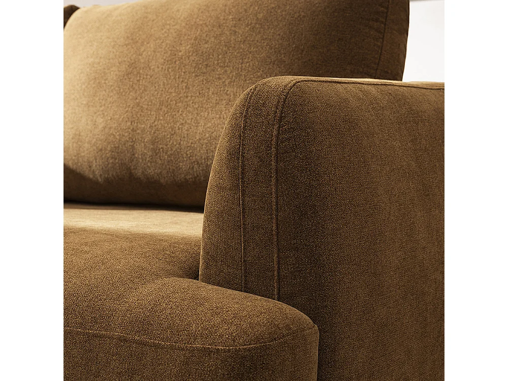 Kinna - Canapé convertible express 3 places en tissu - Bronze