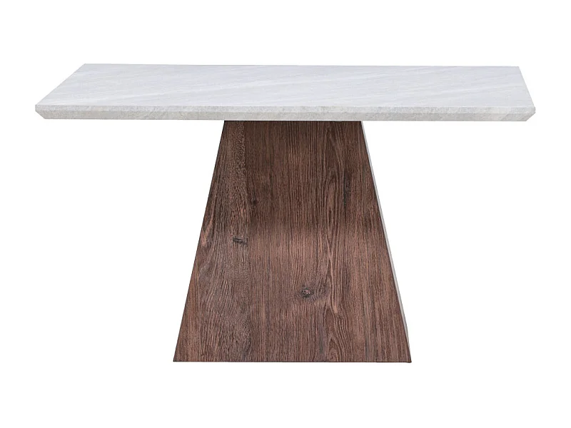 Table Basse Effet Marbre "Cael" 80cm Gris & Marron