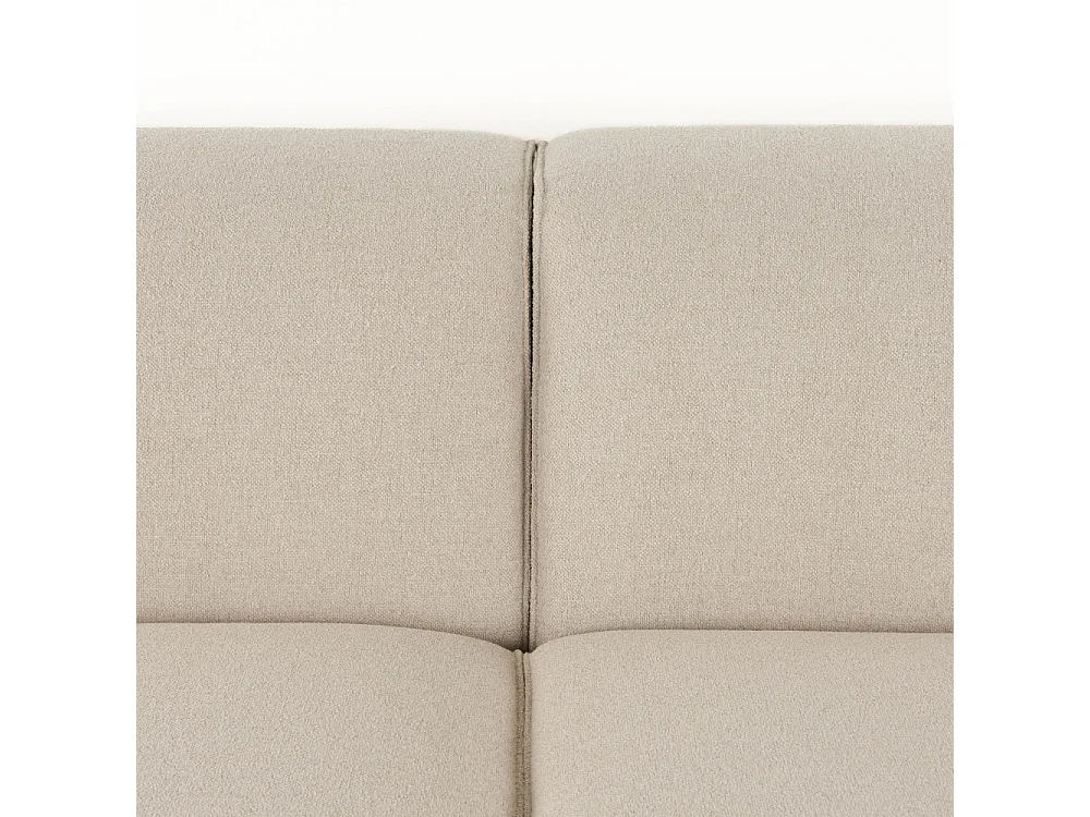 Milka - Canapé d'angle droit 3 places en tissu - Beige