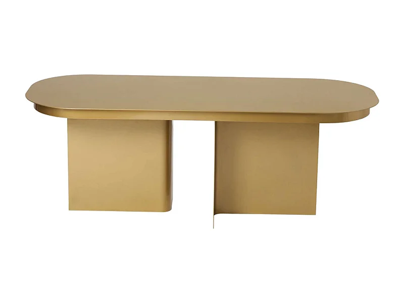 Toko - Table basse ovale en métal 120x44cm - Laiton
