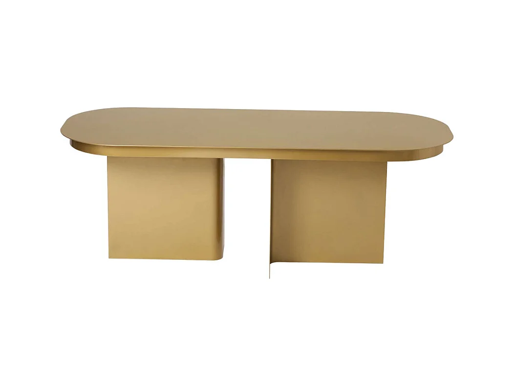 Toko - Table basse ovale en métal 120x44cm - Laiton