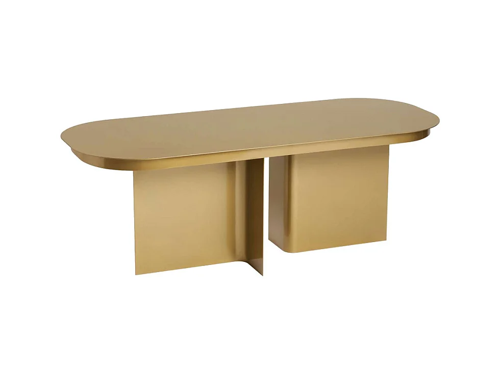 Toko - Table basse ovale en métal 120x44cm - Laiton