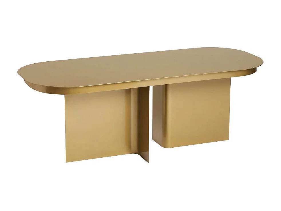 Toko - Table basse ovale en métal 120x44cm - Laiton