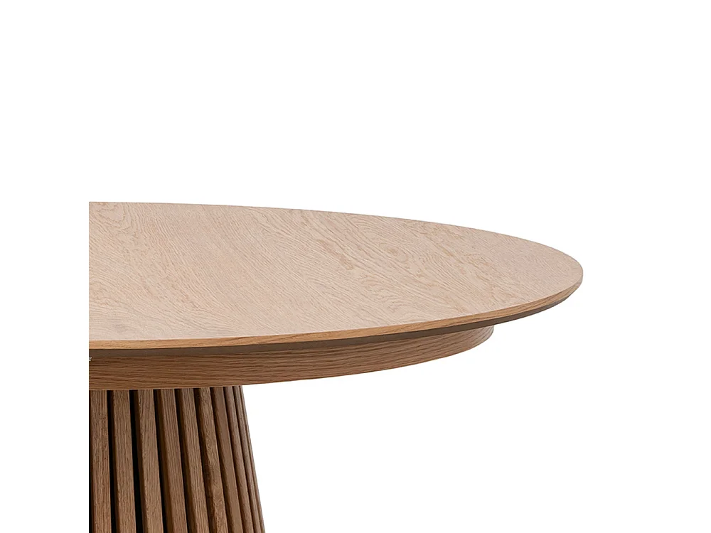 Lea - Table à manger extensible 4 à 8 personnes en bois ø120-200x120cm - Bois clair