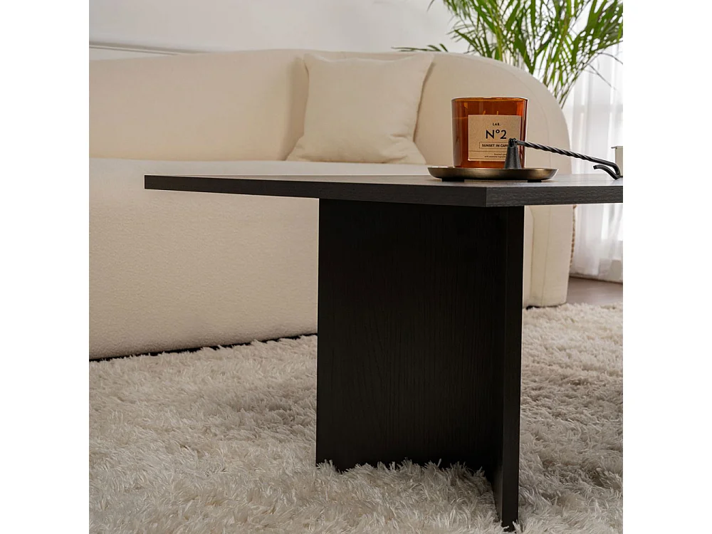 Sam - Table basse en bois 119x60cm - Noir