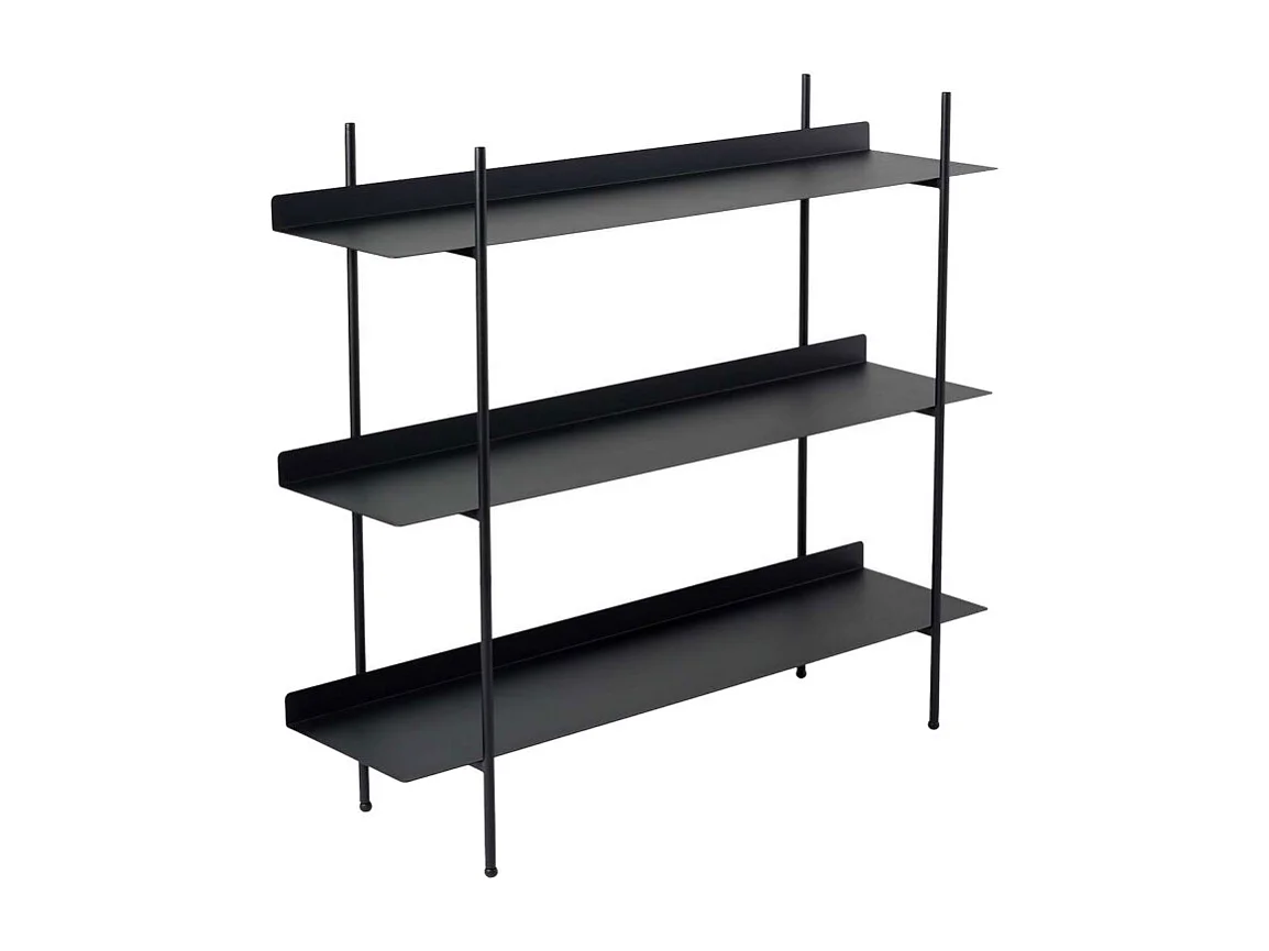 Luno - Étagère en métal L120cm - Noir