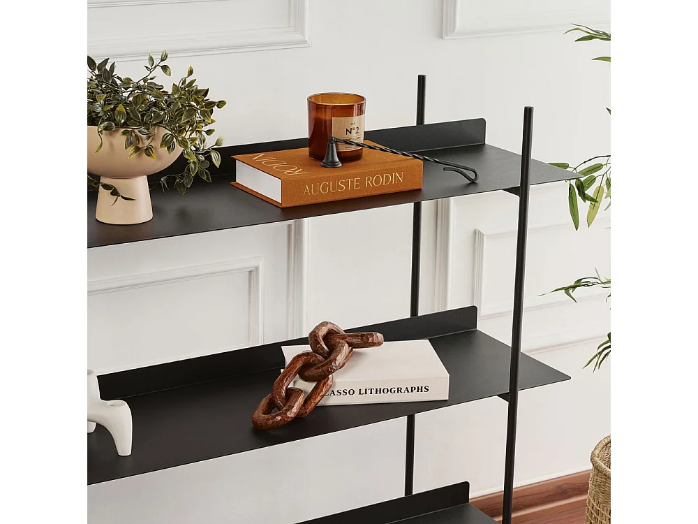 Luno - Étagère en métal L120cm - Noir