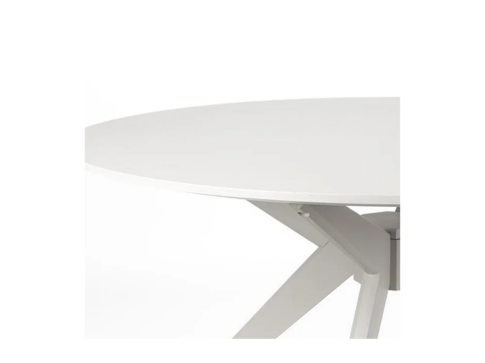 Zeme - Table à manger 4 personnes ronde en bois - Grège