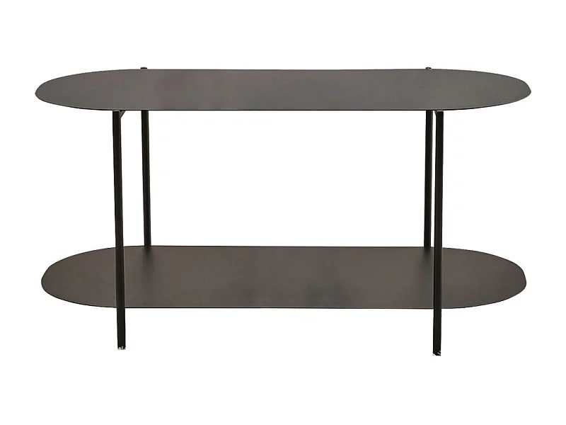 Rilo - Table basse ovale en métal 100x51cm - Noir
