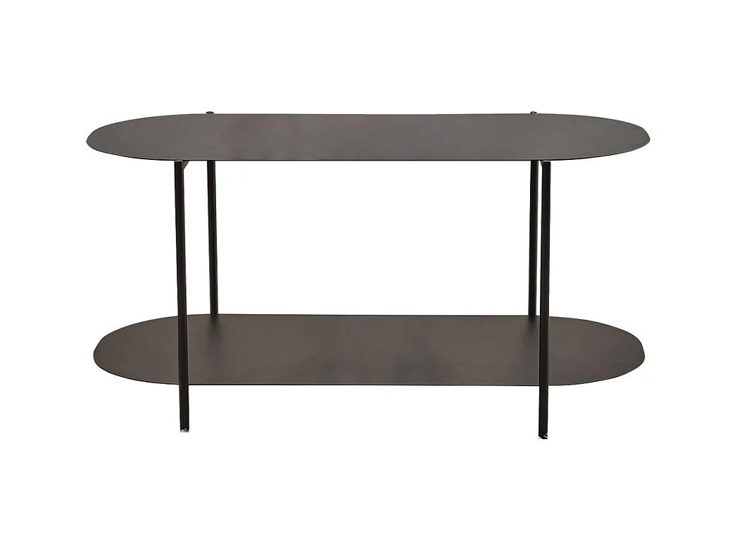 Rilo - Table basse ovale en métal 100x51cm - Noir