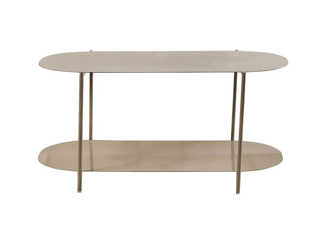Rilo - Table basse ovale en métal 100x51cm - Taupe
