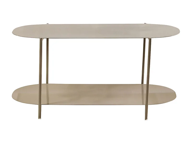 Rilo - Table basse ovale en métal 100x51cm - Taupe