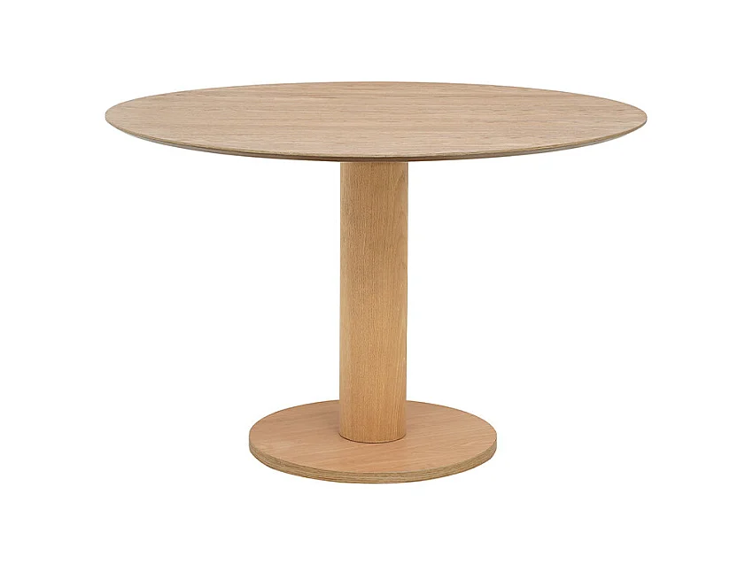 Lisa - Table à manger 4 personnes ronde en bois ø120cm - Bois clair