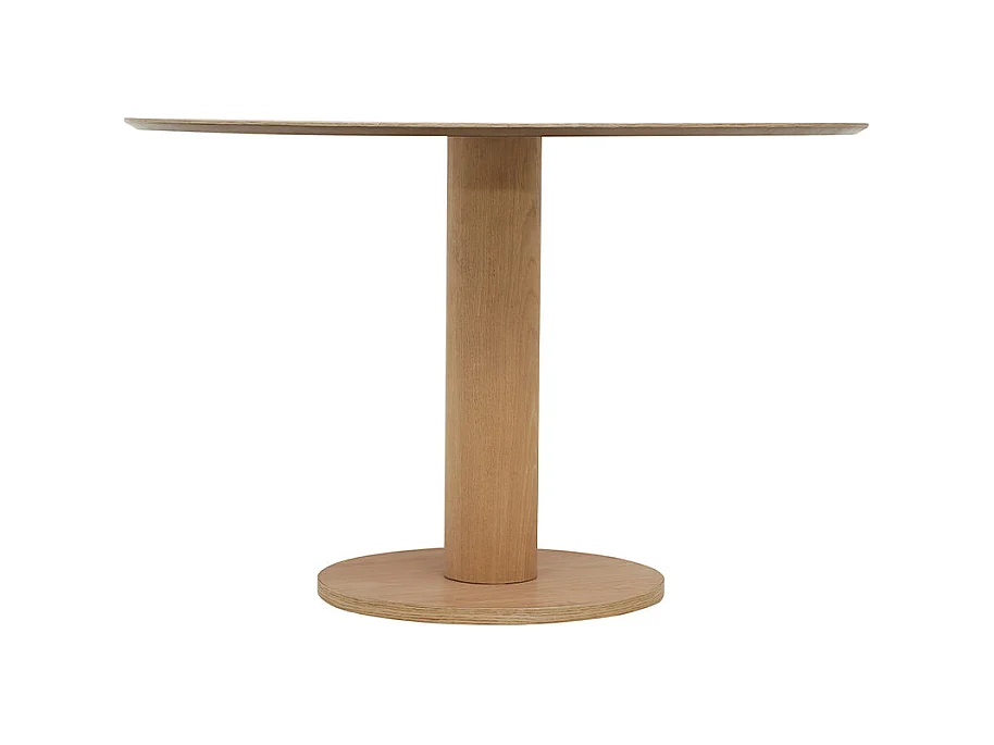 Lisa - Table à manger 4 personnes ronde en bois ø120cm - Bois clair