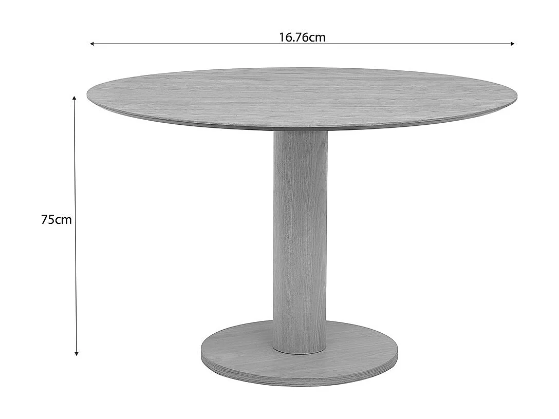 Lisa - Table à manger 4 personnes ronde en bois ø120cm - Bois clair